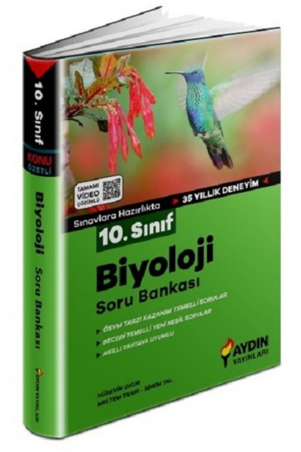 Aydın 10. Sınıf Biyoloji Soru Bankası 2024 ürün görseli 1