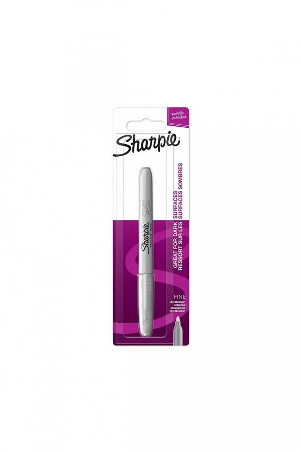 Sharpie Markör Permanent Metalik Gümüş Tekli Blister Metalik Gümüş Markör ürün görseli 1