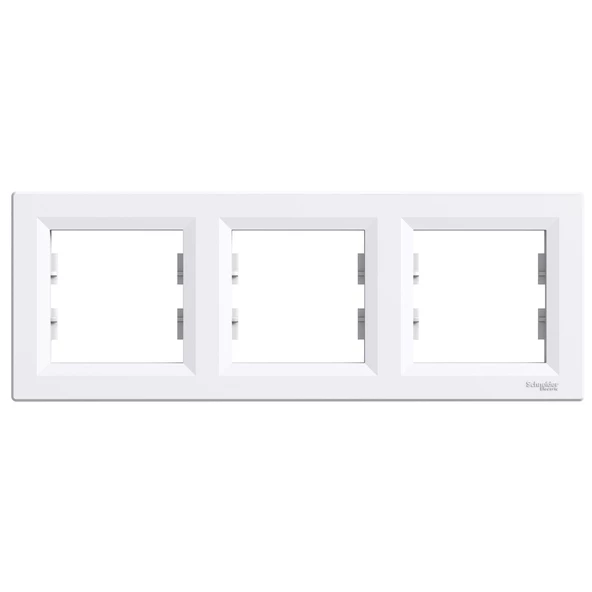 Schneider Eph5800321 Asfora Beyaz Üçlü Yatay Çerçeve ürün görseli 1