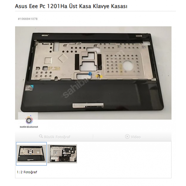 Asus Eee Pc 1201Ha Üst Kasa Klavye Kasası ürün görseli 1