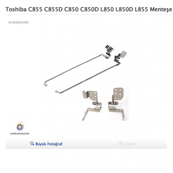 Toshiba C855 C855D C850 C850D L850 L850D L855 Menteşe TAKIMI ürün görseli 1