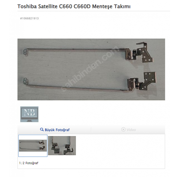 Toshiba Satellite C660 C660D Menteşe Takımı ürün görseli 1