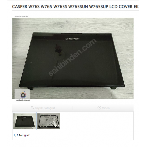 CASPER W76S W765 W765S W765SUN W765SUP LCD COVER EKRAN KASASI ürün görseli 1