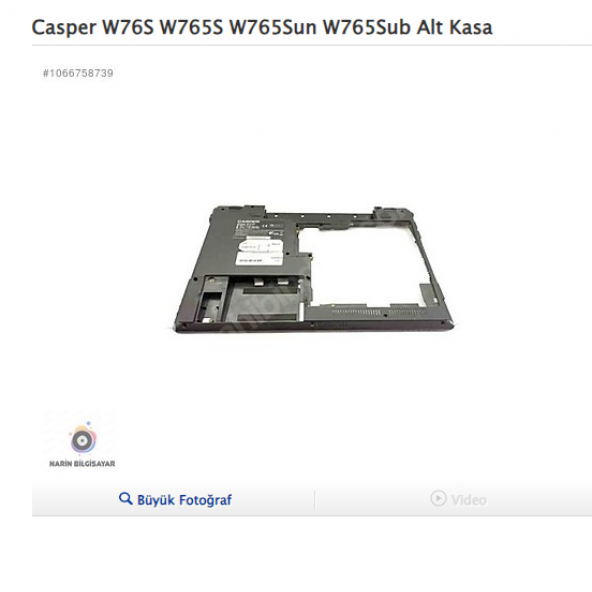 Casper W76S W765S W765Sun W765Sub Alt Kasa ürün görseli 1