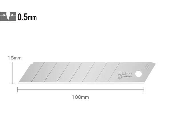 OLFA LB-50 Standart Geniş Maket Bıçağı Yedeği (50 li) ürün görseli 1