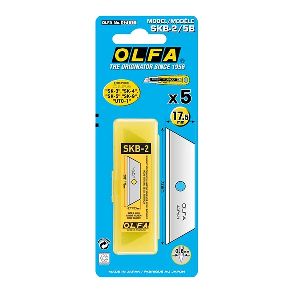 OLFA SKB-2/5B Maket Bıçağı Yedeği (5 li) - Resim 2