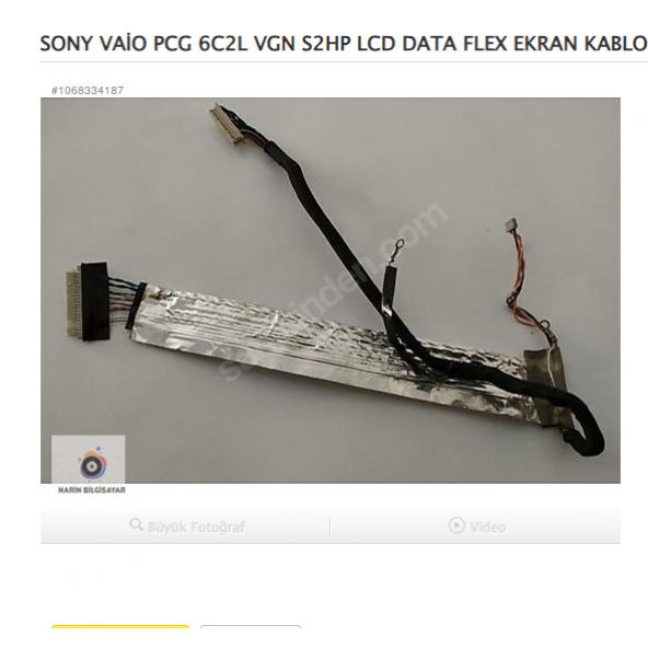 SONY VAİO PCG 6C2L VGN S2HP LCD DATA FLEX EKRAN KABLOSU ürün görseli 1