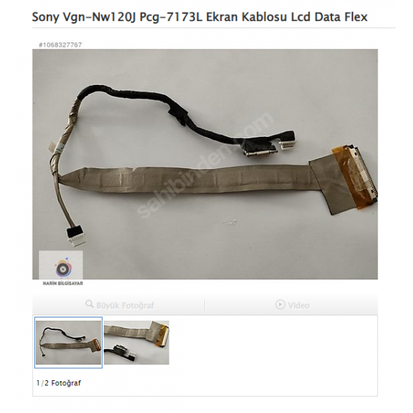Sony Vgn-Nw120J Pcg-7173L Ekran Kablosu Lcd Data Flex ürün görseli 1