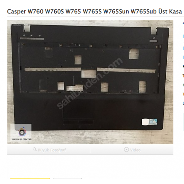 Casper W760 W760S W765 W765S W765Sun W765Sub Üst Kasa ürün görseli 1