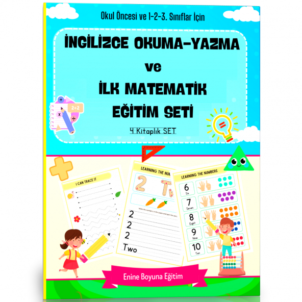 İngilizce Okuma-Yazma ve İlk Matematik Eğitim Seti ürün görseli 1