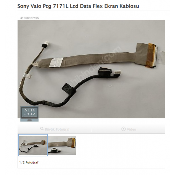 Sony Vaio Pcg 7171L Lcd Data Flex Ekran Kablosu ürün görseli 1