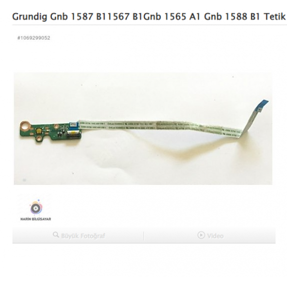 Grundig Gnb 1587 B1 1567 B1 Gnb 1565 A1 Gnb 1588 B1 Tetik Butonu ürün görseli 1
