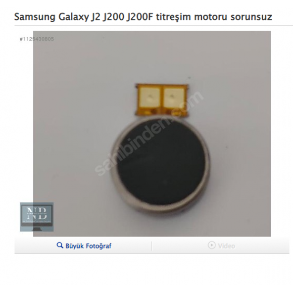 Samsung Galaxy J2 J200 J200F titreşim motoru sorunsuz ürün görseli 1