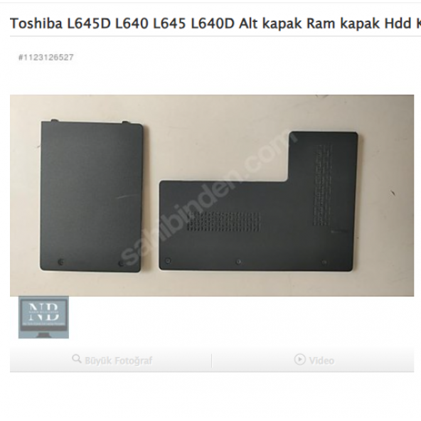 Toshiba L645D L640 L645 L640D Alt kapak Ram kapak Hdd Kapak tkm ürün görseli 1