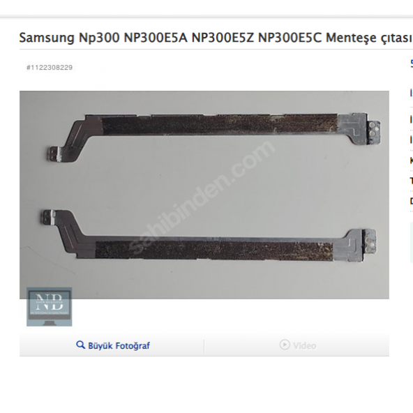 Samsung Np300 NP300E5A NP300E5Z NP300E5C Menteşe çıtası braket ürün görseli 1