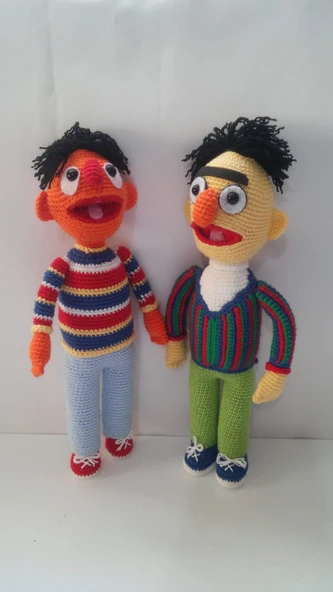 Edi ile Büdü Amigurumi Organik Oyuncak ürün görseli 1
