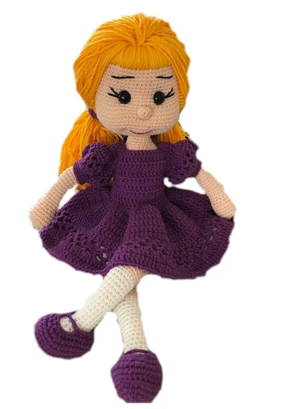 Sarı Kızım Bebek Amigurumi Organik Oyuncak ürün görseli 1