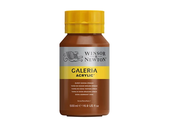 Winsor & Newton Galeria Akrilik Boya 500ml Burnt Sienna Opaque 077 ürün görseli 1