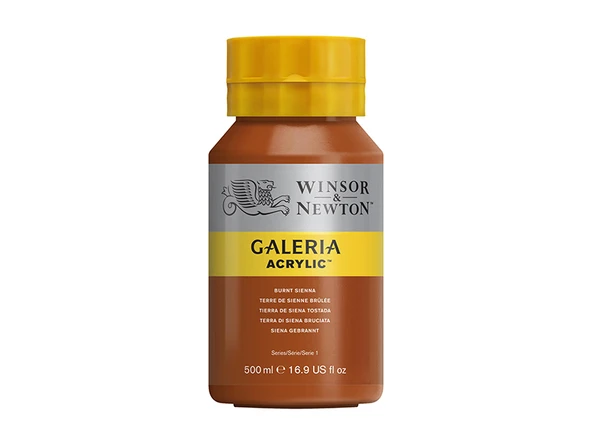 Winsor & Newton Galeria Akrilik Boya 500ml Burnt Sienna 074 ürün görseli 1