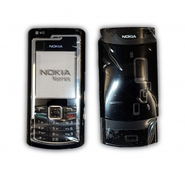 Nokia N72 Kapak Nokia N72 uyumlu Siyah Kapak ön Kapak Arka Kapak Tuş Takımı ürün görseli 1