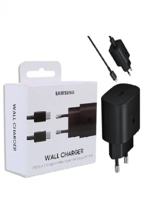 Samsung EP-TA800X 25w Type-c Hızlı Şarj Aleti- Kablolu Siyah (Türkiye Garantili) ürün görseli 1