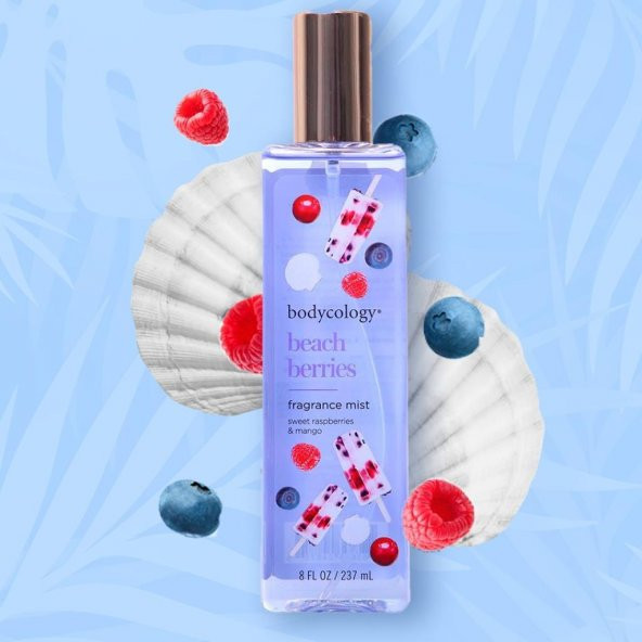 Bodycology Beach Berries Taze Böğürtlen ve Yaban Mersin Kokulu Kadın Vücut Spreyi 237 mL ürün görseli 1