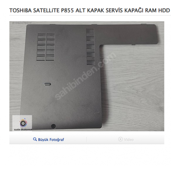TOSHiBA SATELLiTE P855 ALT KAPAK SERVİS KAPAĞI RAM HDD KAPAK ürün görseli 1