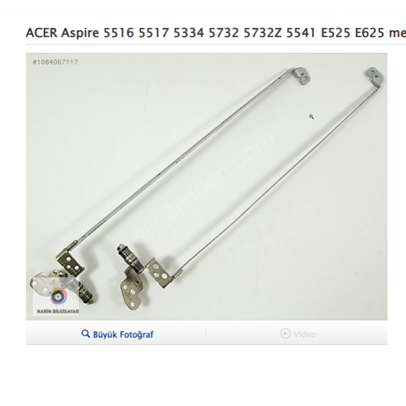 ACER Aspire 5516 5517 5334 5732 5732Z 5541 E525 E625 menteşe ürün görseli 1