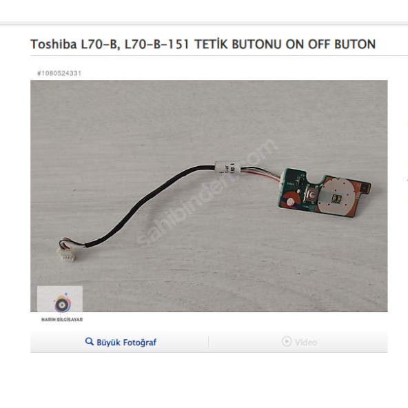 Toshiba L70-B, L70-B-151 POWER TETİK BUTONU ürün görseli 1