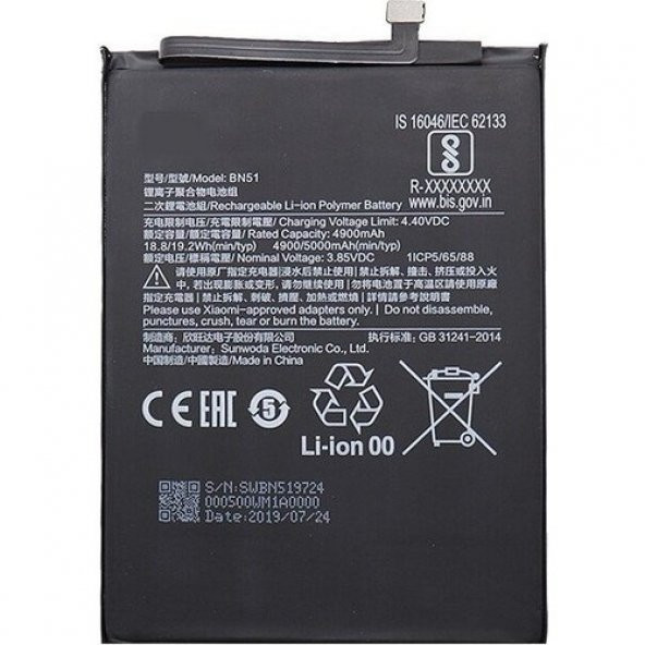 Redmi 8 / Redmi 8A (BN51) Batarya Pil 5000 mAh ürün görseli 1