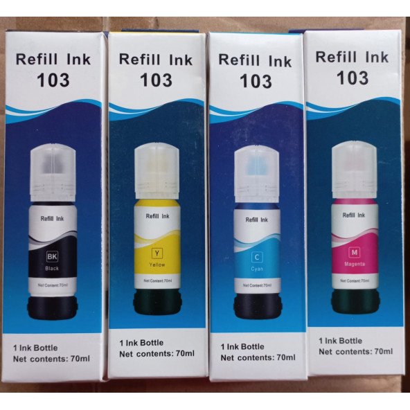 EPSON 103   MÜREKKEP  4 LÜ SET L1110/L3110/L3111/L3150/L3151/L5190/ ürün görseli 1