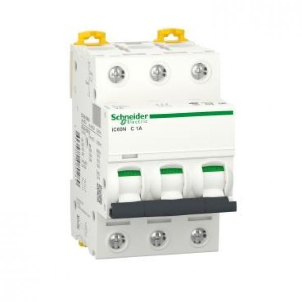 Schneider Electric A9F74301, 1 Amper, 3 Fazlı, C Tipi, Otomatik Sigorta, 6 kA, C1x3 ürün görseli 1
