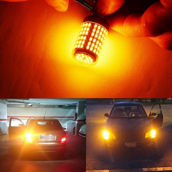 P21W 144 Led Canbus Geri Vites Ampulü Turuncu ürün görseli 1