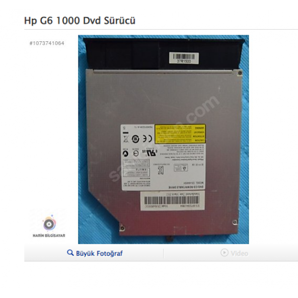 Hp G6 1000 Dvd Sürücü ürün görseli 1