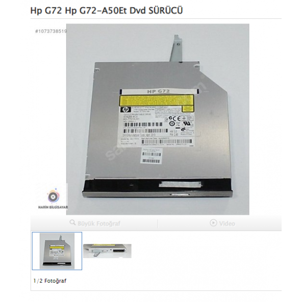 Hp G72 Hp G72-A50Et Dvd SÜRÜCÜ ürün görseli 1