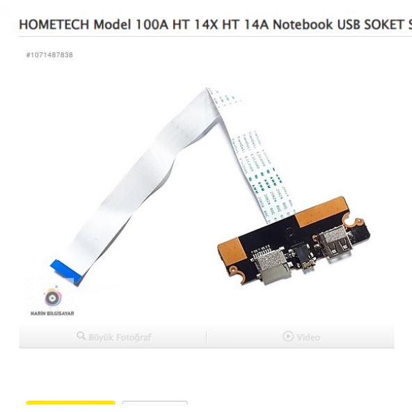 HOMETECH 100A HT 14X HT 14A Notebook USB SOKET SES Soketi ürün görseli 1