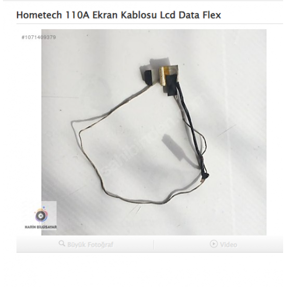 Hometech 110A Ekran Kablosu Lcd Data Flex ürün görseli 1