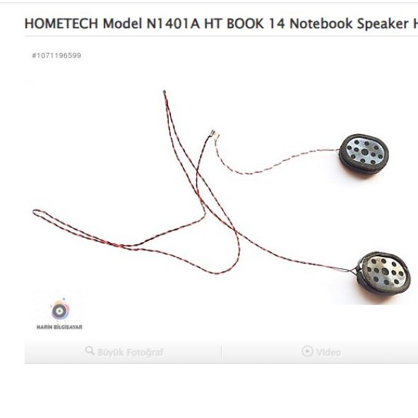 HOMETECH Model N1401A HT BOOK 14 Notebook Speaker Hoparlör ürün görseli 1