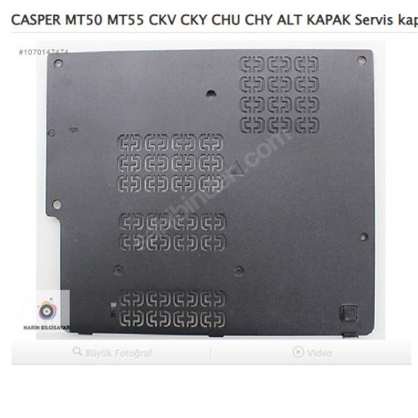 CASPER MT50 MT55 CKV CKY CHU CHY ALT KAPAK Servis kapağı SİYAH ürün görseli 1