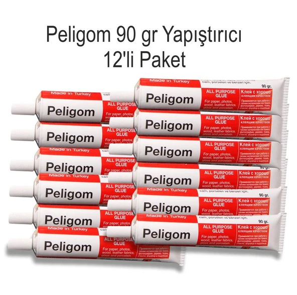 Pelikan Peligom Kuvvetli Sıvı Yapıştırıcı 90 gr - Metal Tüp 12 li Paket ürün görseli 1