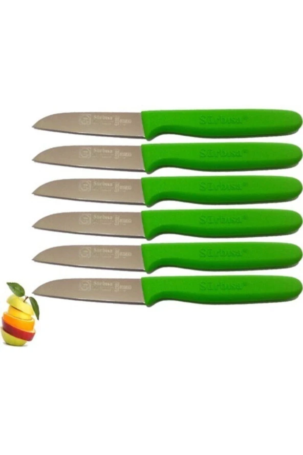 Sürbisa 61007 Yeşil Meyve Bıçağı 6lı Set ürün görseli 1
