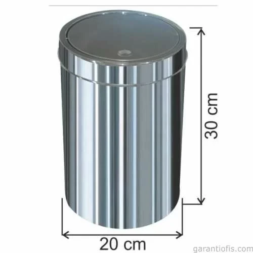 Garanti Metal 1321 Dokunmatik İtme Kapaklı Çöp Kovası (12 Litre) ürün görseli 1