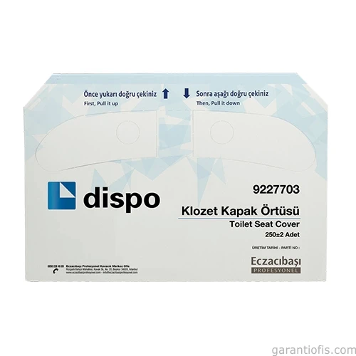 Maratem Dispo Klozet Kapak Örtüsü (250 li Paket) ürün görseli 1