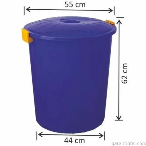 Garanti Metal 7484 Plastik Klasik Kapaklı Kilitli Çöp Kovası (100 Litre) ürün görseli 1