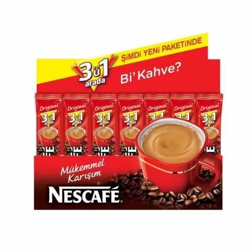 Nescafe 3 ü 1 Arada Özel Karışım Kahve (72 li Kutu) ürün görseli 1