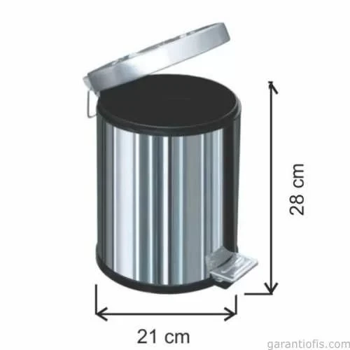 Garanti Metal 1002 Pedallı Çöp Kovası (5 Litre) ürün görseli 1
