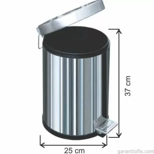 Garanti Metal 1003 Pedallı Çöp Kovası (12 Litre) ürün görseli 1