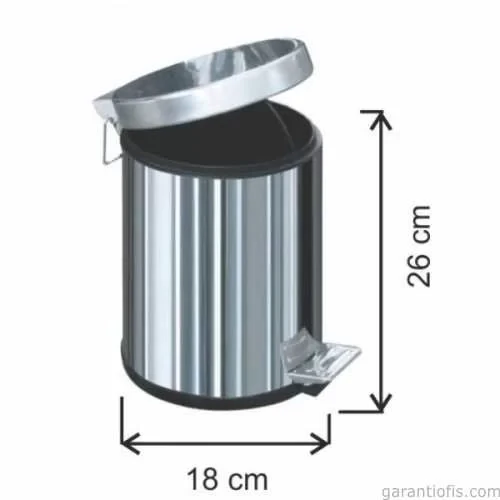 Garanti Metal 1001 Pedallı Çöp Kovası (3 Litre) ürün görseli 1