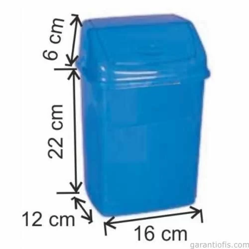 Garanti Metal 7408 Plastik İtme Kapaklı Çöp Kovası (4,2 Litre) ürün görseli 1