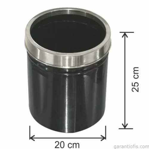 Garanti Metal 1431 Paslanmaz Çemberli Çöp Kovası (8 Litre) ürün görseli 1
